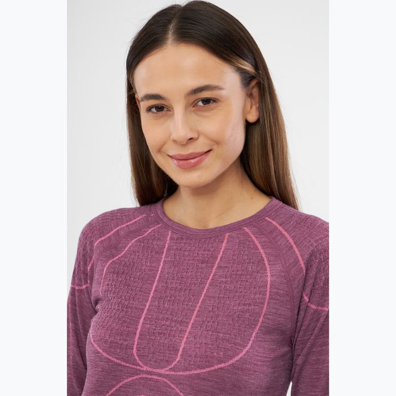 Dámská termoakční mikina Viking Lan Pro claret/light pink 4