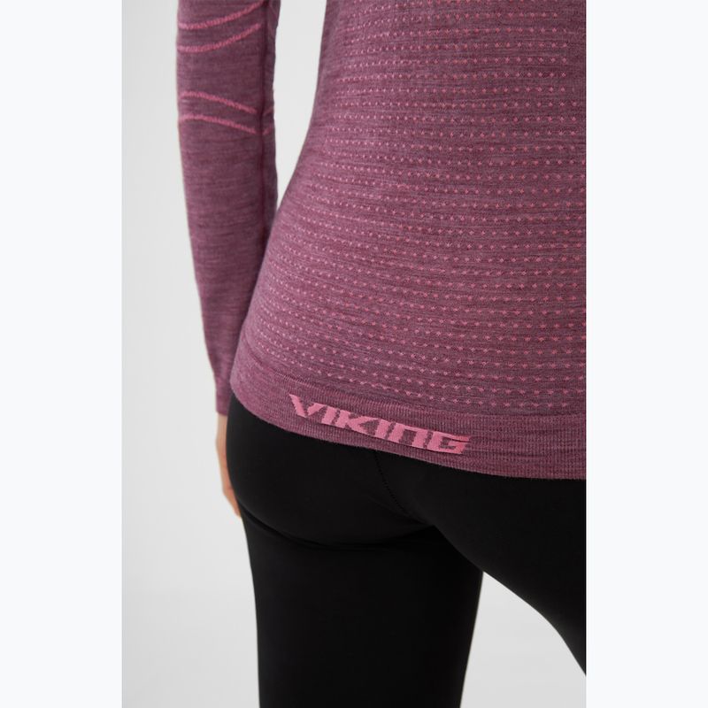 Dámská termoakční mikina Viking Lan Pro claret/light pink 6