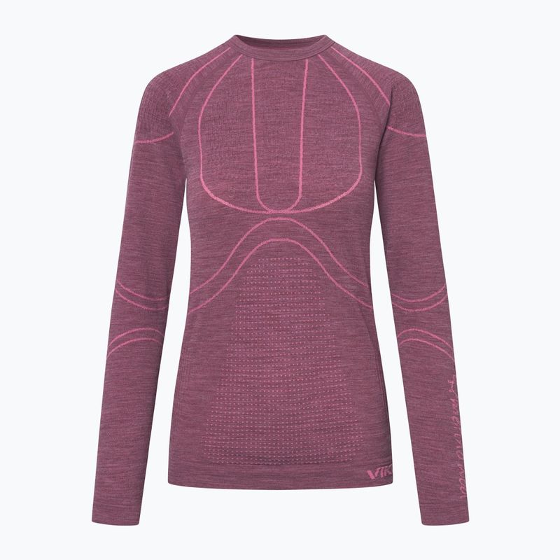 Dámská termoakční mikina Viking Lan Pro claret/light pink 7