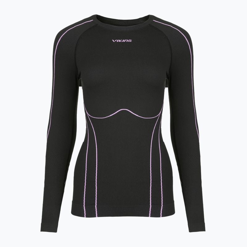 Dámská termoakční mikina Viking Etna 2.0 black/purple