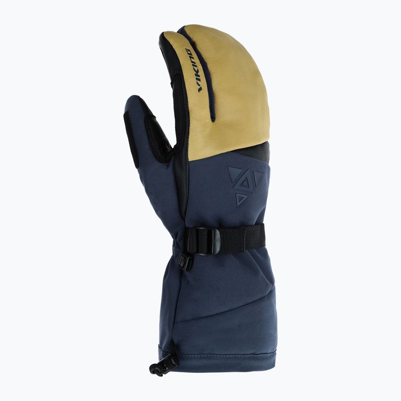 Pánské lyžařské rukavice Viking Norvik Pro Lobster Freeride navy/beige 2