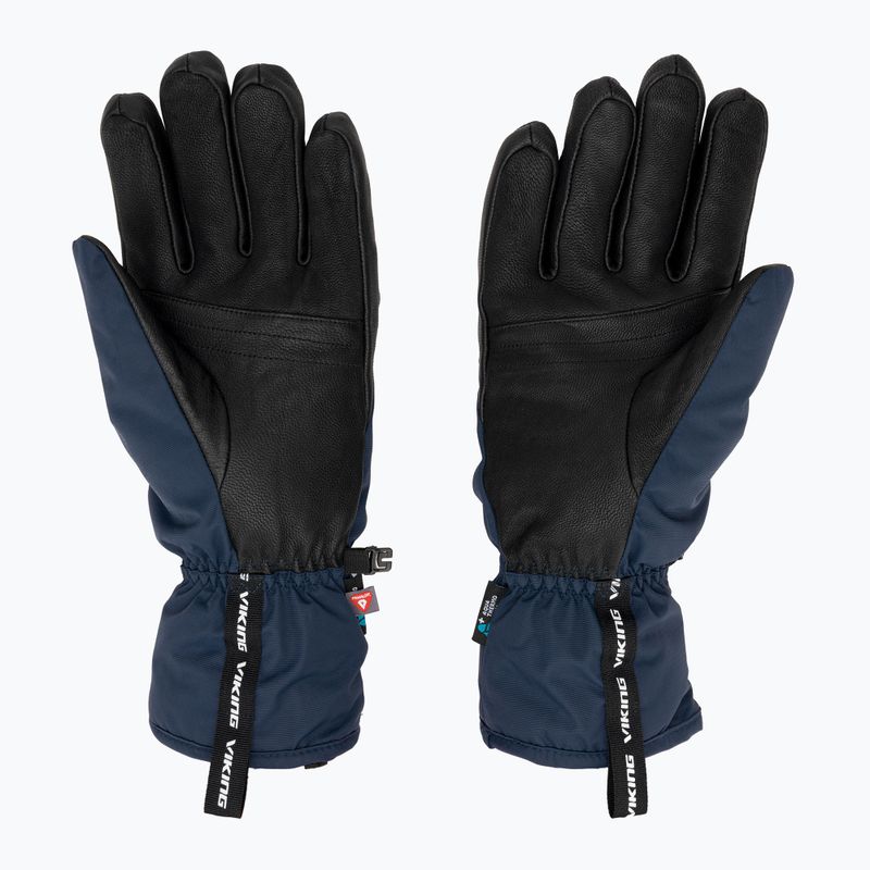 Pánské lyžařské rukavice Viking Lars Ski navy/black leather 3