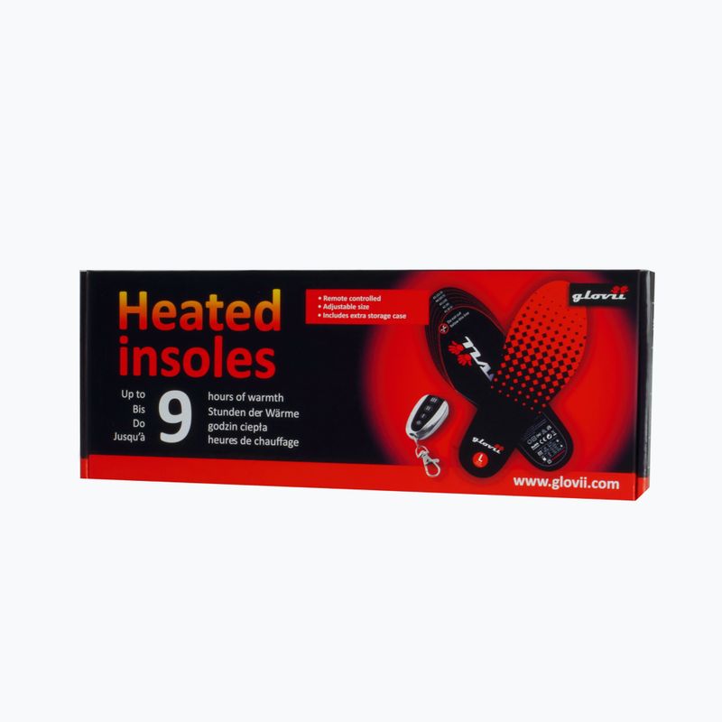 Vyhřívané vložky do lyžařských bot s ovladačem Glovii GW2 černé 13