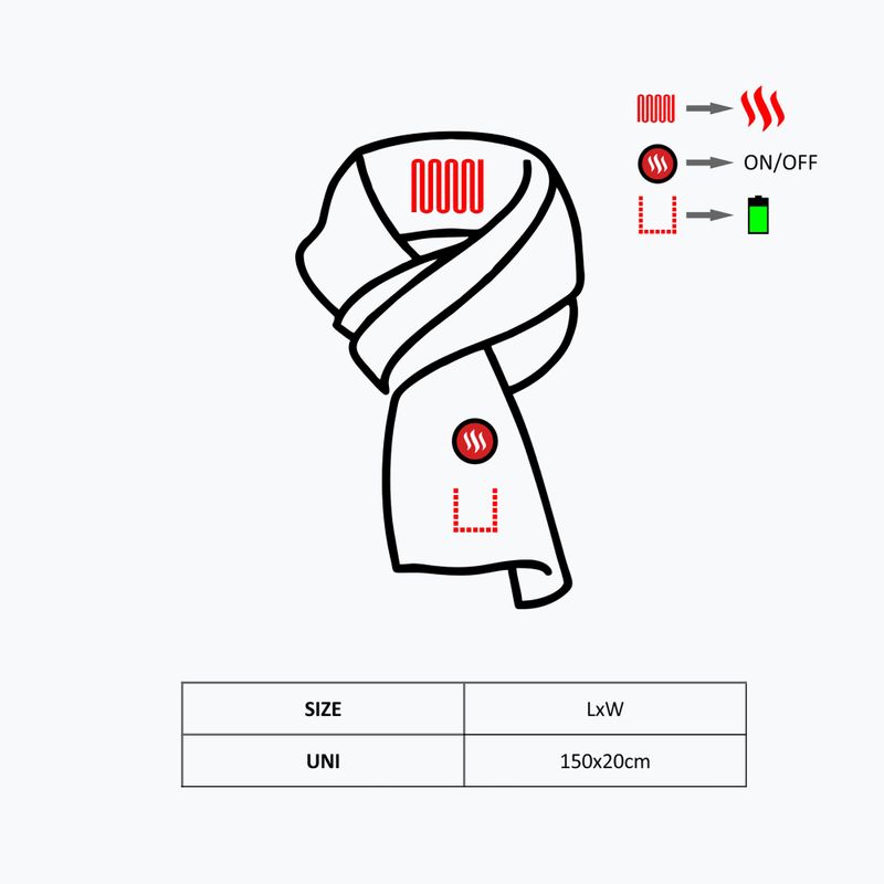 Vyhřívaná šála  Glovii GA1G szary 9