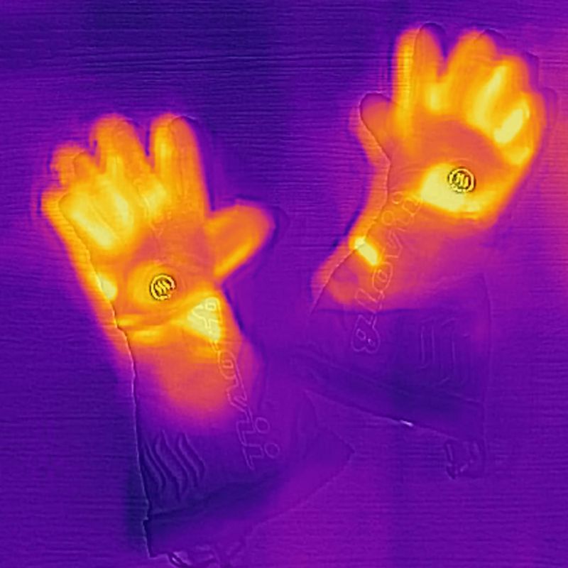 Vyhřívané lyžařské rukavice Glovii GS8 šedé 9