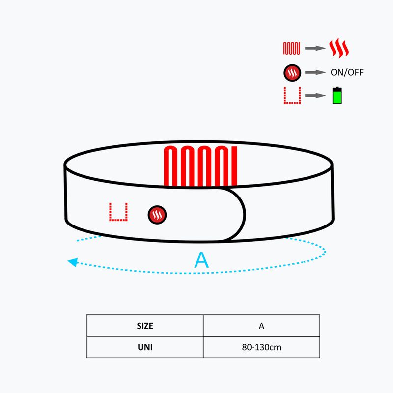 Vyhřívaný pás s USB Glovii GB1U šedý 10