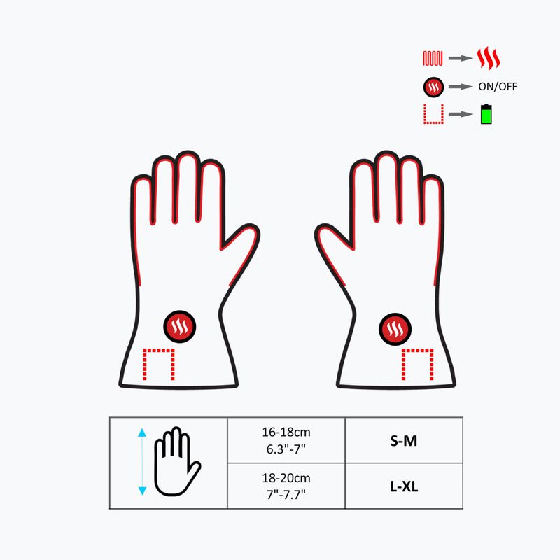 Vyhřívané rukavice  Glovii GEG šedé 12