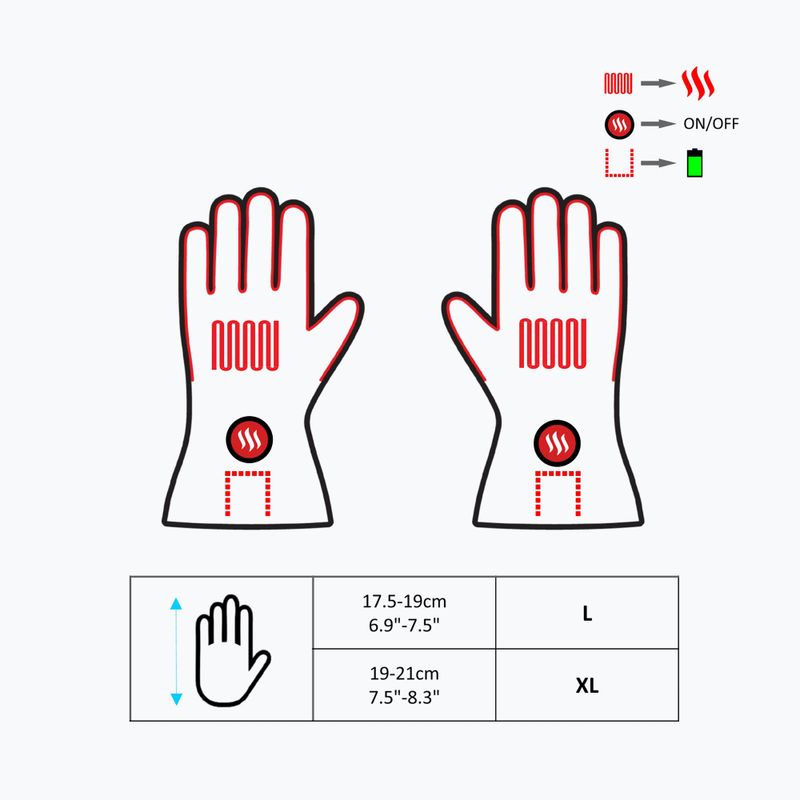 Vyhřívané rukavice Glovii GR2 černé 10