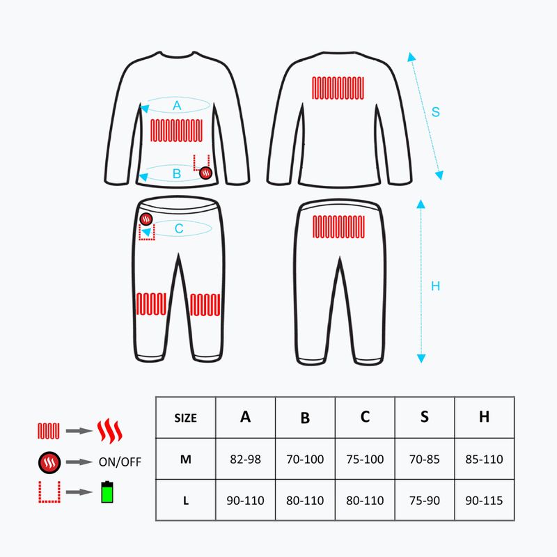 Souprava termoprádla Glovii GXR oranžová 11