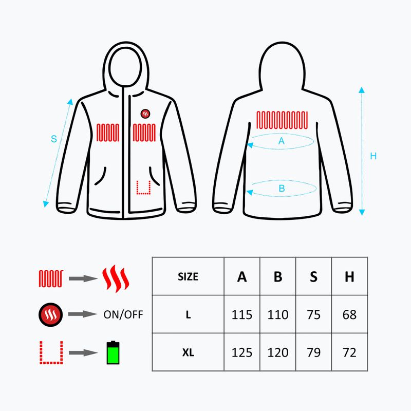 Pnská vyhřívaná bunda Glovii GTMB černá 10