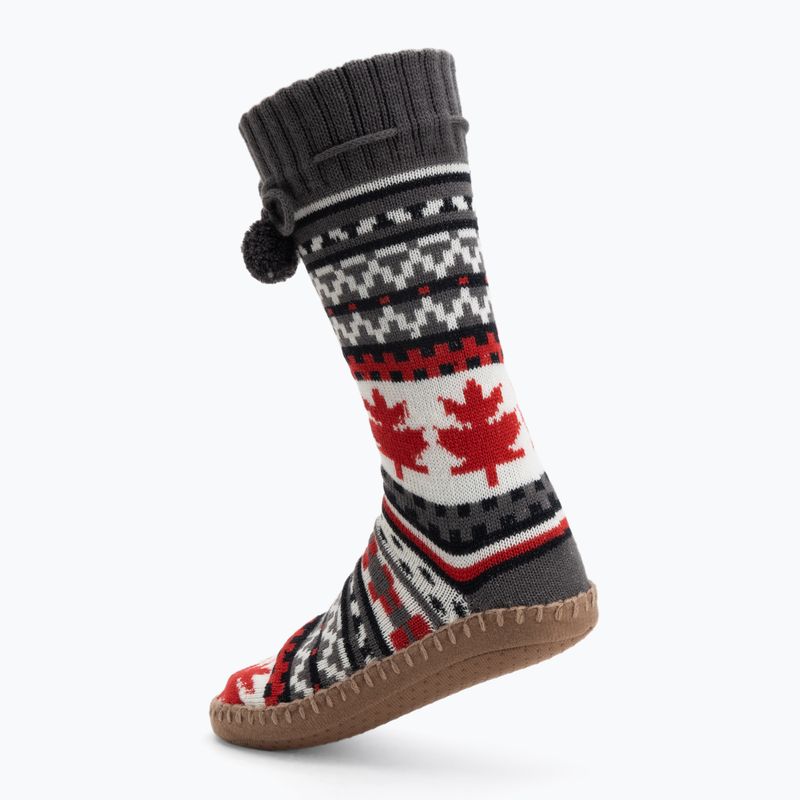 Vyhřívané pantofle s ponožkami  Glovii GOB bílé/červené/šedé 2