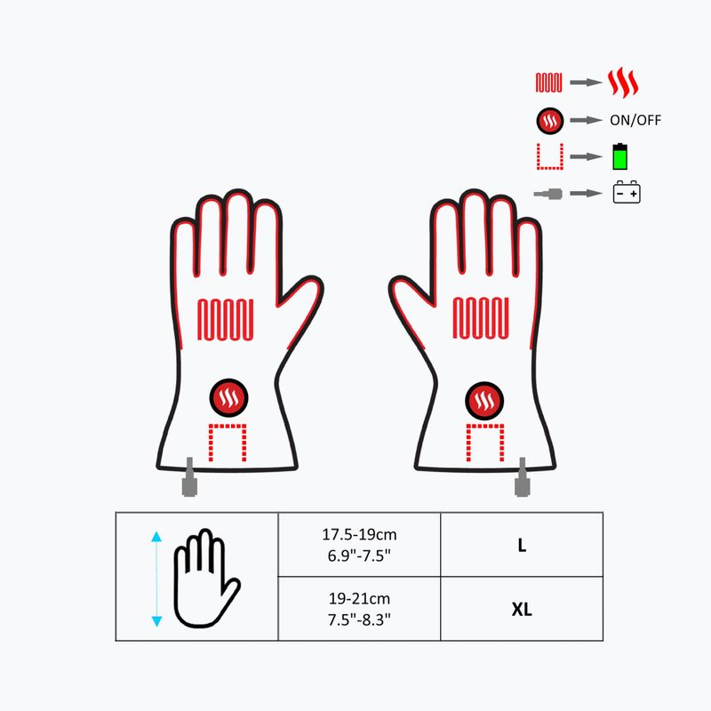 Vyhřívané rukavice Glovii GDB černé 11