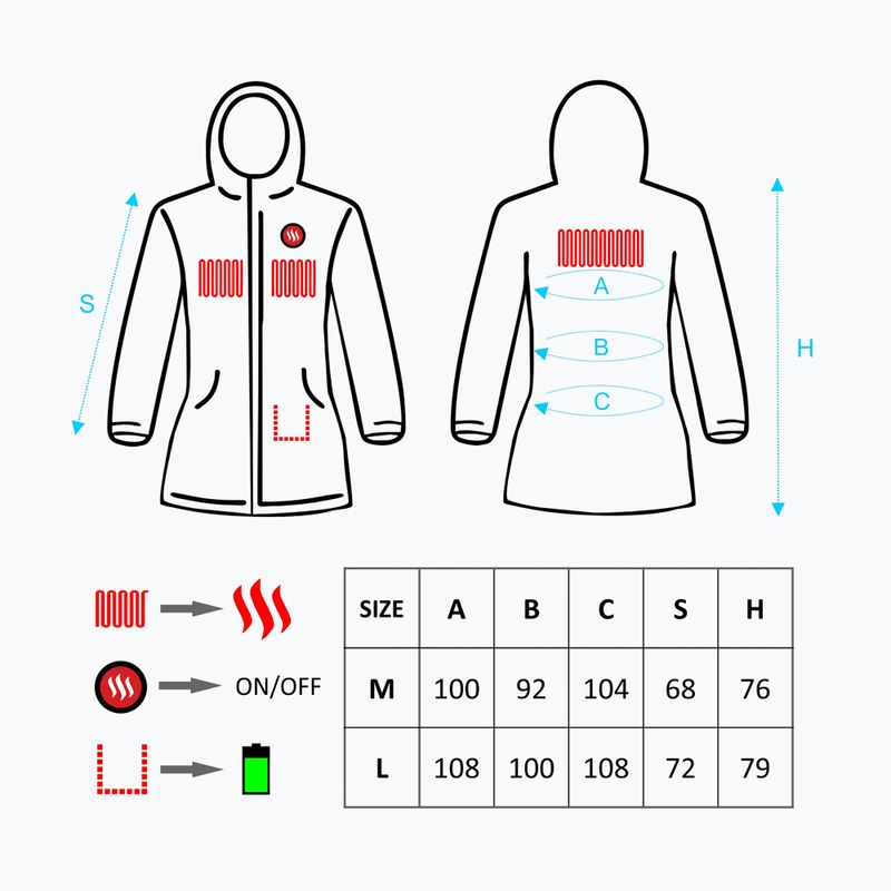 Dámská vyhřívaná bunda Glovii GTFG černá 9