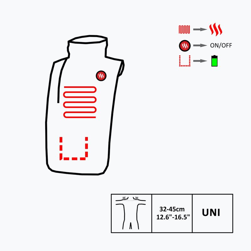 Vyhřívaný nákrčník Glovii  GA2M černý 10