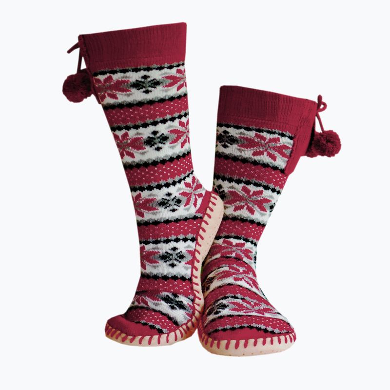 Vyhřívané pantofle s ponožkami  Glovii GQ5 bílé/červené/šedé 3