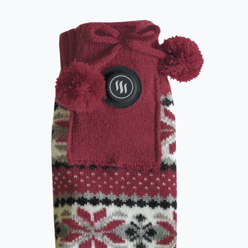 Vyhřívané pantofle s ponožkami  Glovii GQ5 bílé/červené/šedé 6