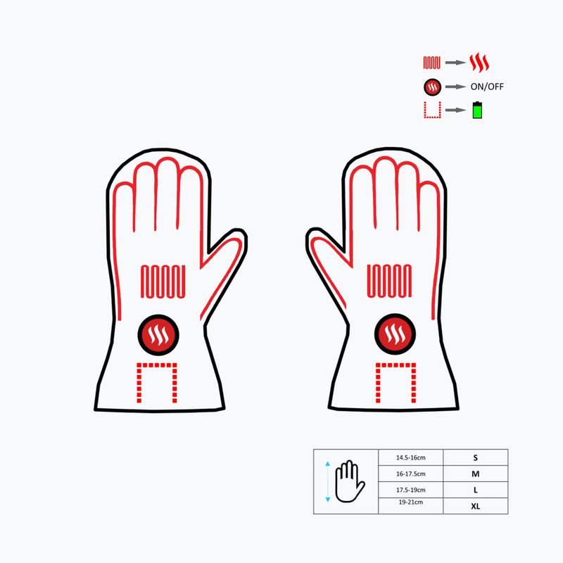 Vyhřívané rukavice 2v1 se zatepleným potahem Glovii GS21 černé 10
