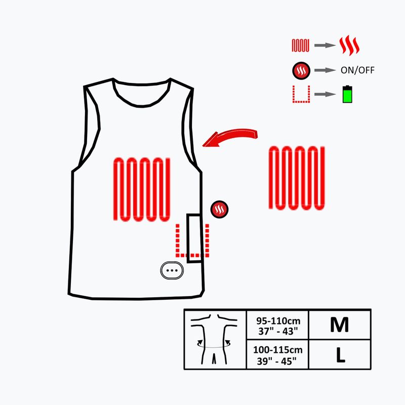 Neoprénová vyhřívaná vesta Glovii GMV1 balck 9