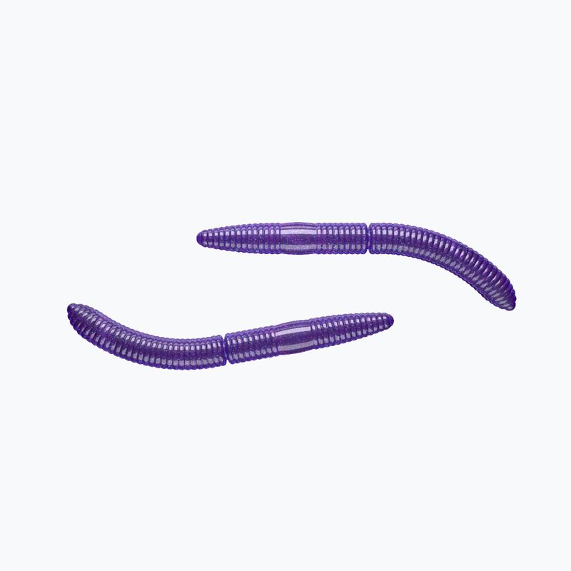 Libra Lures Fatty D'Worm Cheese 8 ks. Fialová se třpytkami FATTYDWORMK75