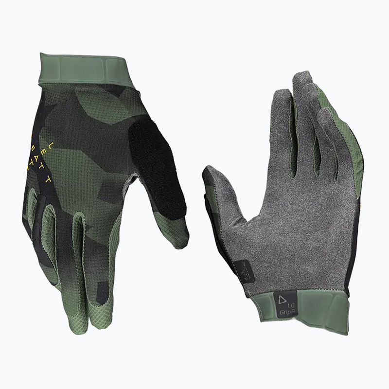Pánské cyklistické rukavice Leatt MTB 1.0 GripR spinach