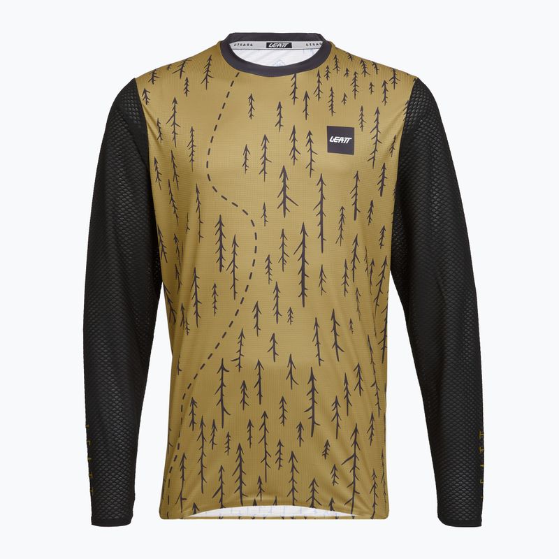 Pánský cyklistický dres Longsleeve Leatt MTB Trail 3.0 trails brown
