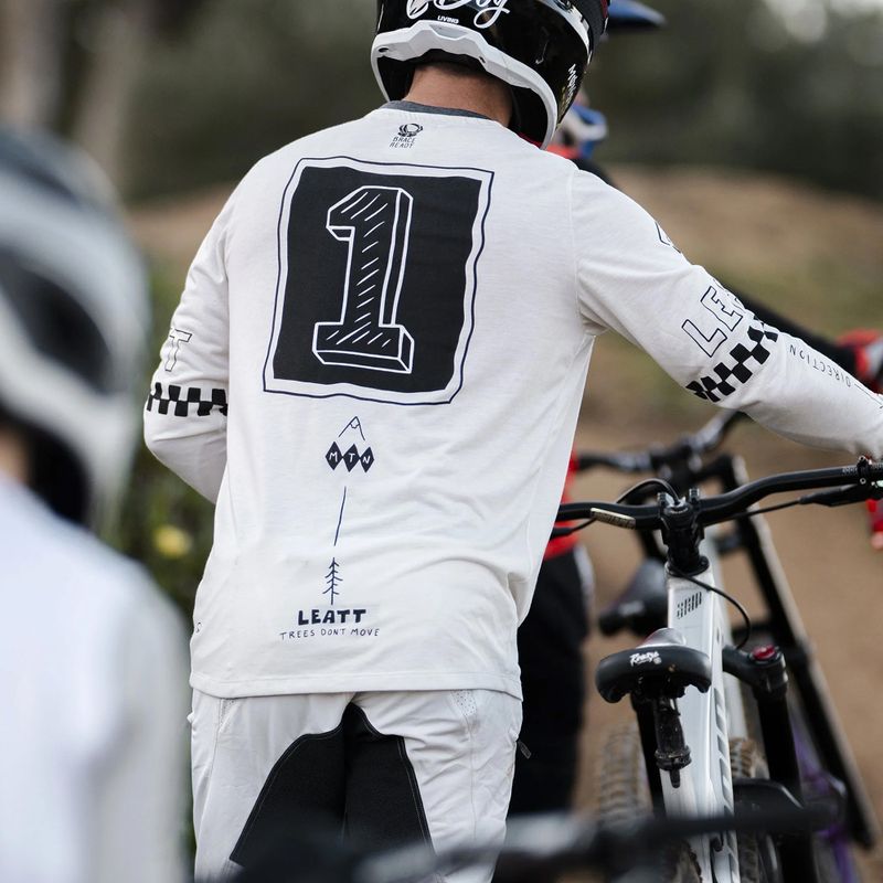 Pánský cyklistický dres Longsleeve Leatt MTB Gravity 3.0 cream white 3