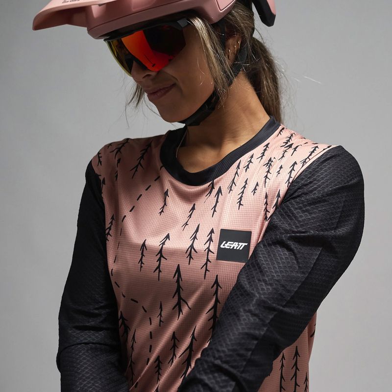 Dámský cyklistický dres Longsleeve Leatt MTB Trail 3.0 trails pink 3