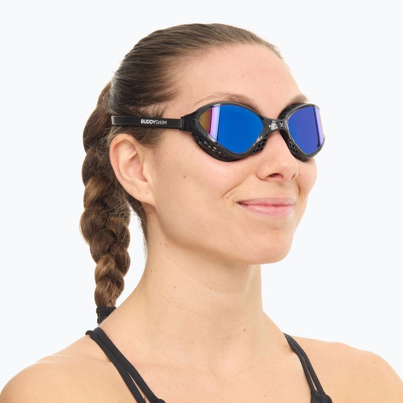 Plavecké brýle BuddySwim OzeanX Mirror black / blue 2