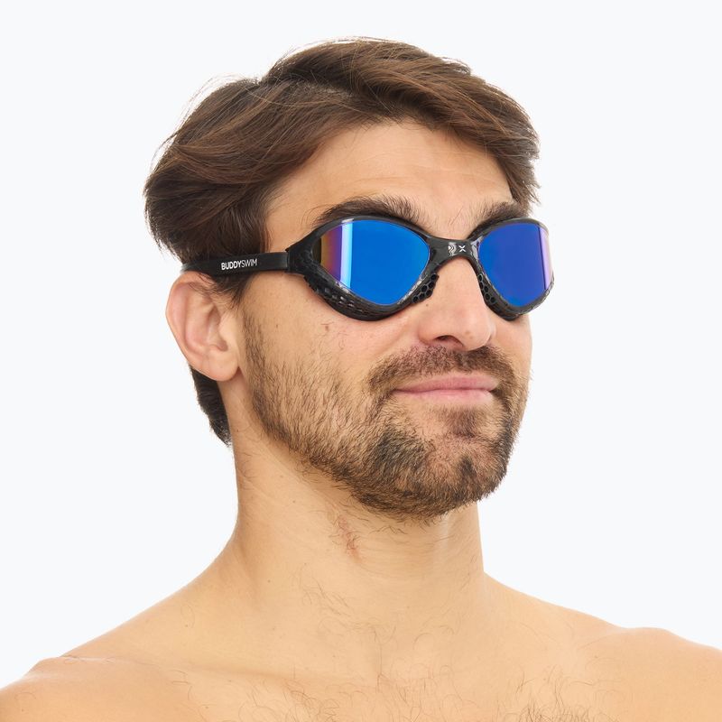 Plavecké brýle BuddySwim OzeanX Mirror black / blue 3