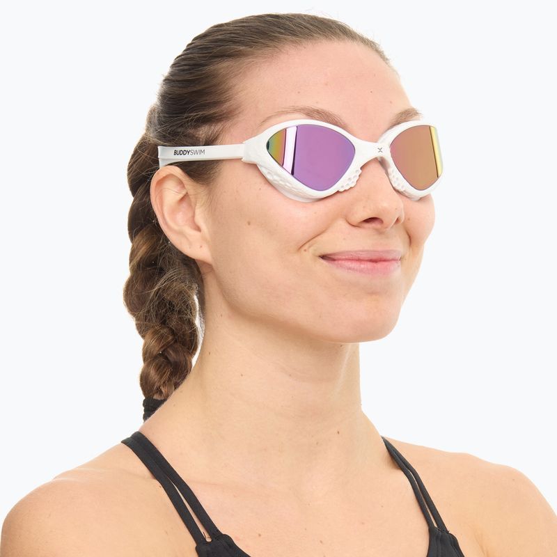 Plavecké brýle BuddySwim OzeanX Mirror white / iridium 2