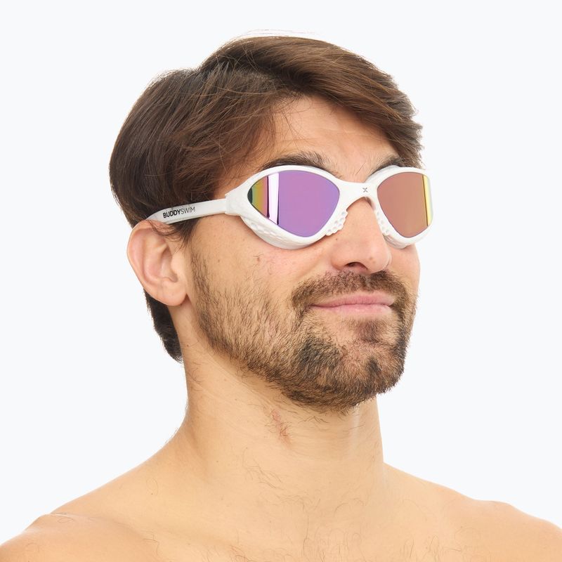 Plavecké brýle BuddySwim OzeanX Mirror white / iridium 3