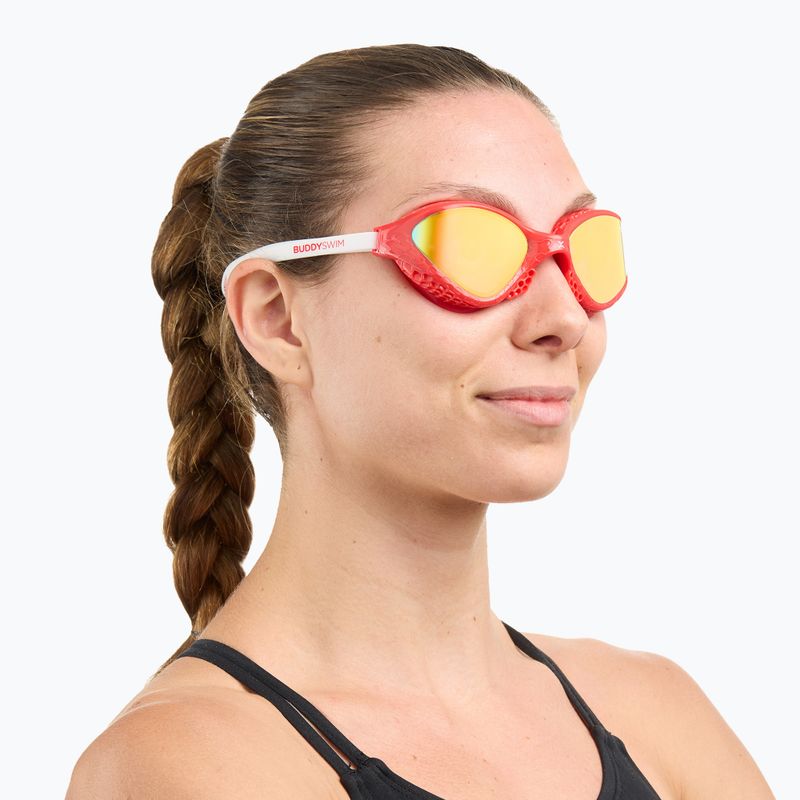 Plavecké brýle BuddySwim OzeanX Mirror red/white/orange 3