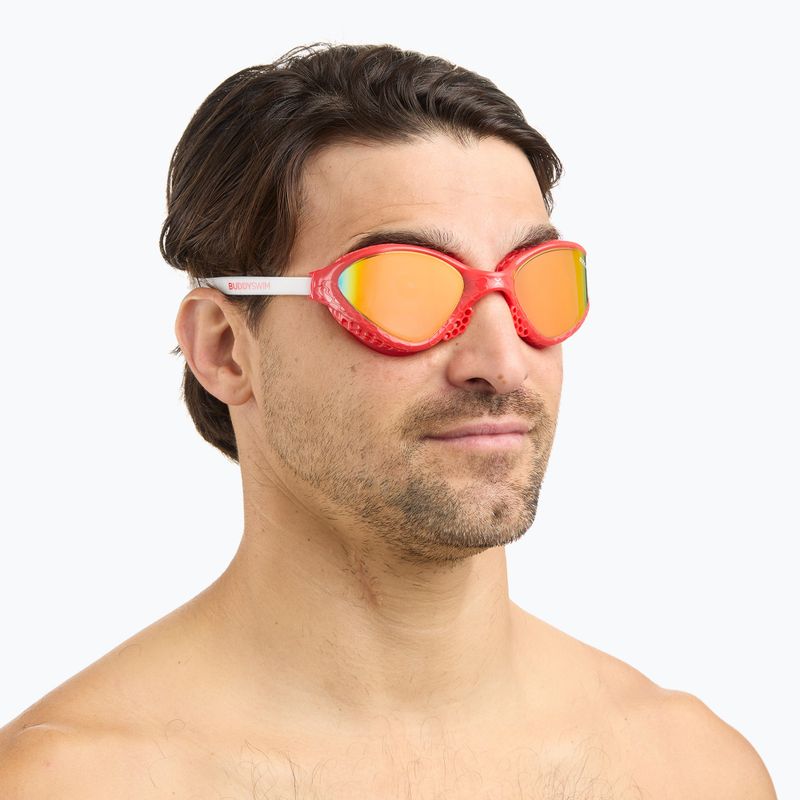 Plavecké brýle BuddySwim OzeanX Mirror red/white/orange 4