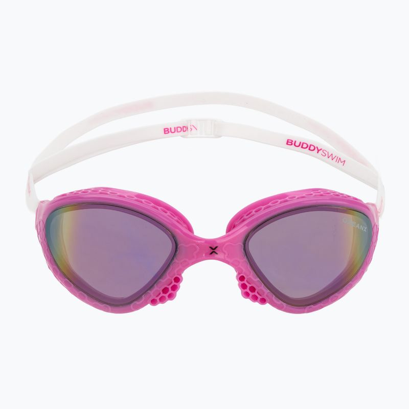 Plavecké brýle BuddySwim OzeanX Mirror pink/white/iridium 2