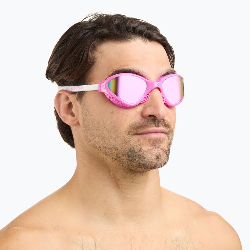 Plavecké brýle BuddySwim OzeanX Mirror pink/white/iridium 4