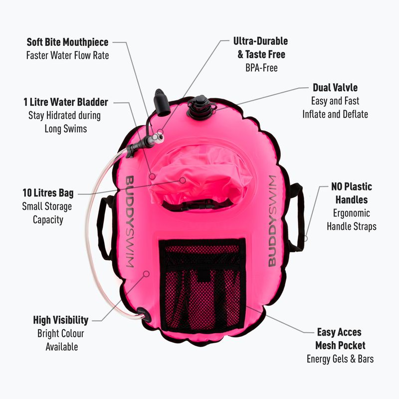 Záchranná bójka Buddyswim Hydrastation Pro 10 l pink 4