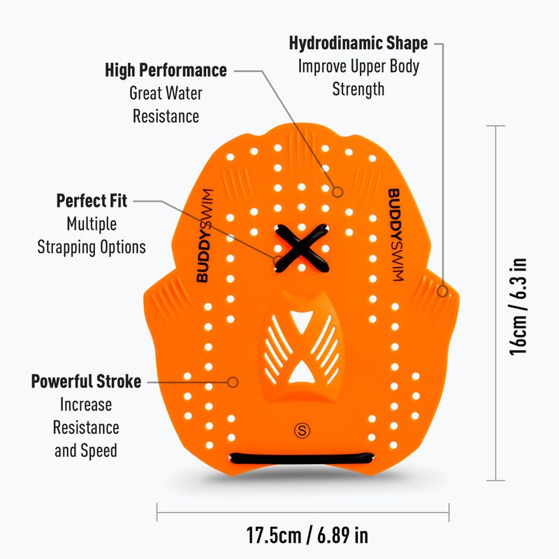 Plavecké packy BuddySwim Power Paddle orange 2