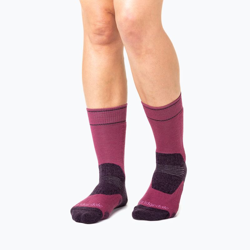 Dámské ponožky Bridgedale Heavyweight Performance Boot Original berry/plum 5