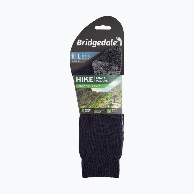 Pánské ponožky Bridgedale Lightweight Merino Performance Boot Original navy/grey 4