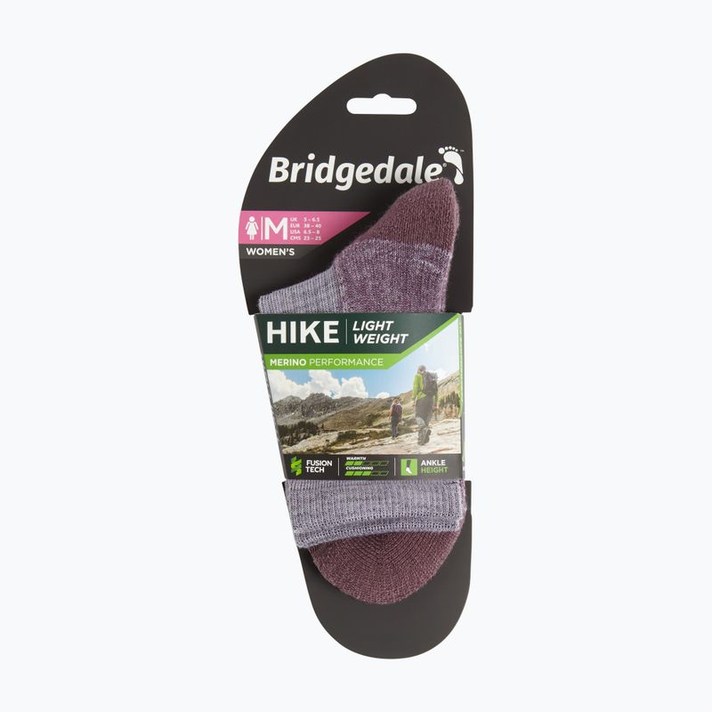 Dámské ponožky Bridgedale Lightweight Merino Performance 3/4 Crew Original heather/damson 4