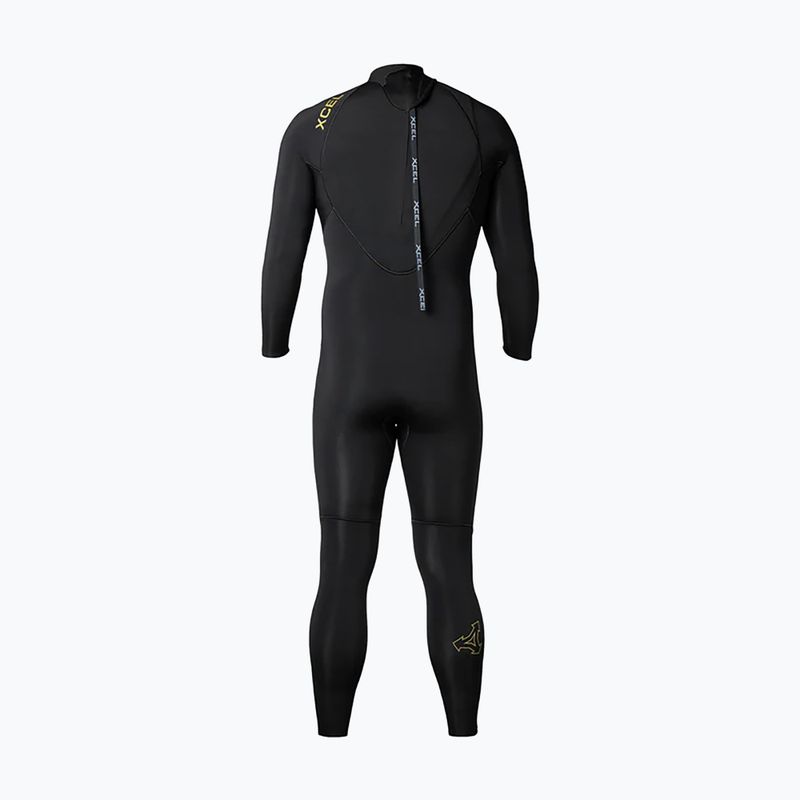 Pánský neopren Xcel Comp 4/3 mm Back Zip Full black 2