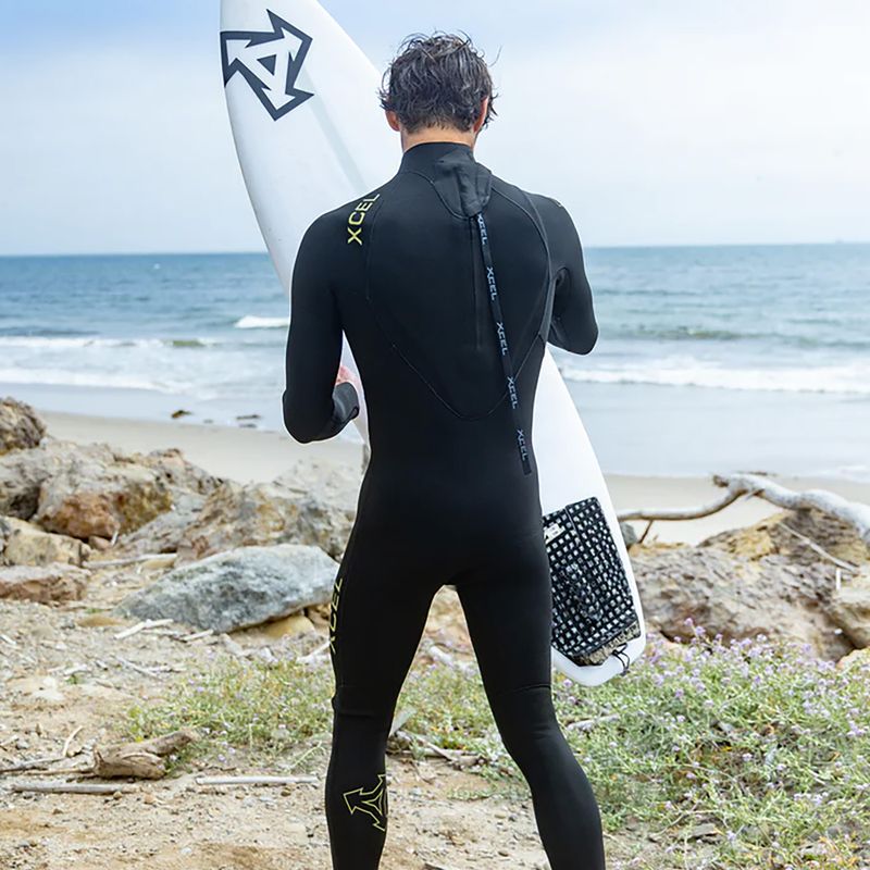 Pánský neopren Xcel Comp 4/3 mm Back Zip Full black 8
