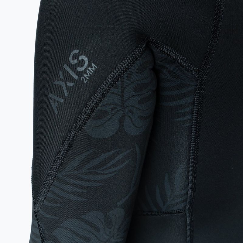 Dámský plavecký neopren Xcel Axis Back Zip Spring 2 mm black/palm/monstera print 6