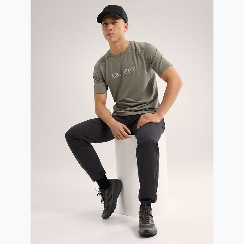 Pánské tričko Arcteryx Ionia Merino Wool Arc'Word Logo forage 2