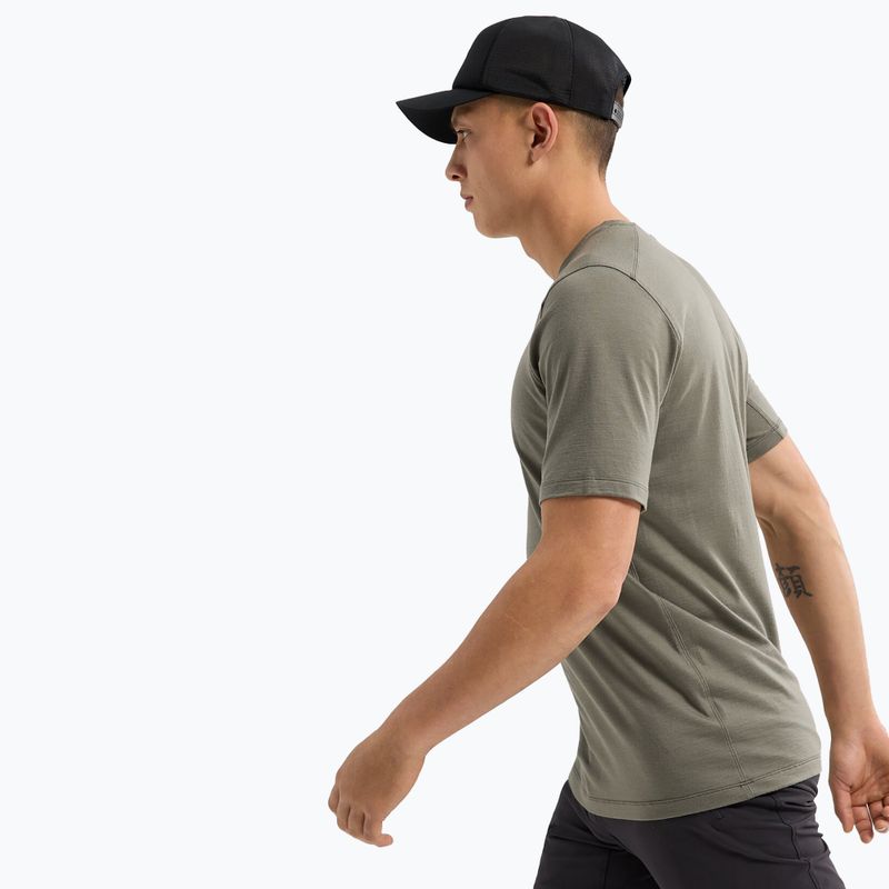 Pánské tričko Arc'teryx Ionia Merino Wool Arc'Word Logo forage 5