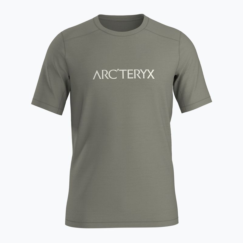 Pánské tričko Arc'teryx Ionia Merino Wool Arc'Word Logo forage 6