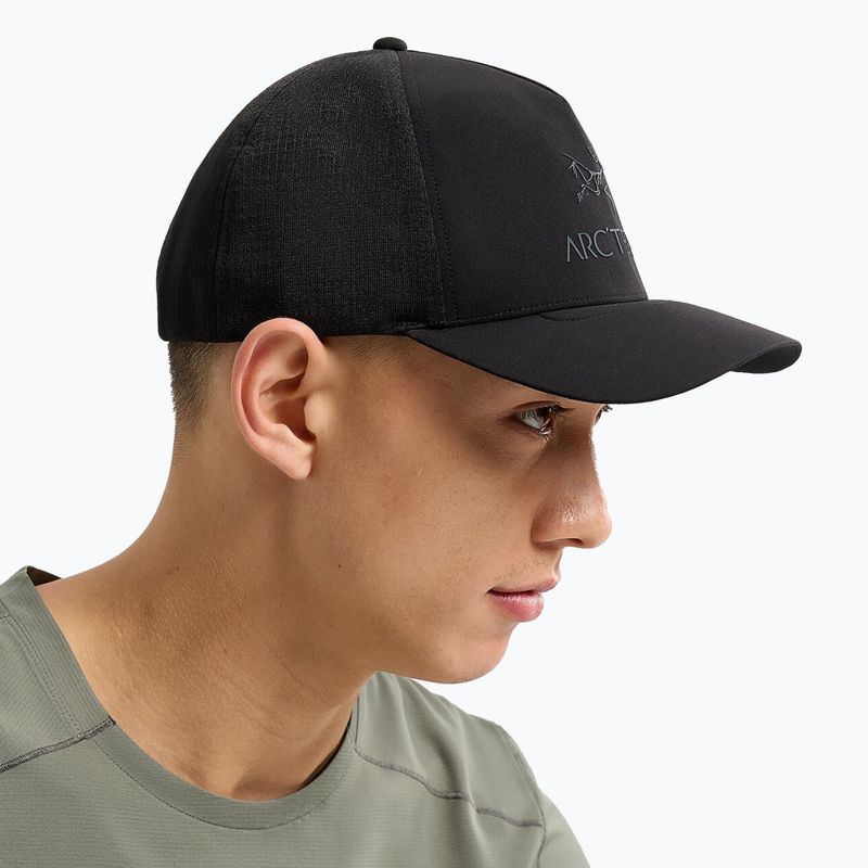 Arcteryx Bird Word Trucker Curved black/graphite baseballová čepice 4