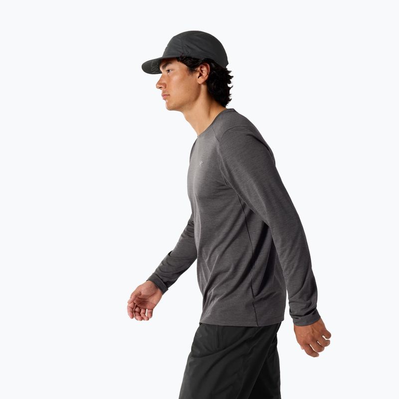Pánské trekkingové tričko Longsleeve Arc'teryx Cormac Crew black heather 3