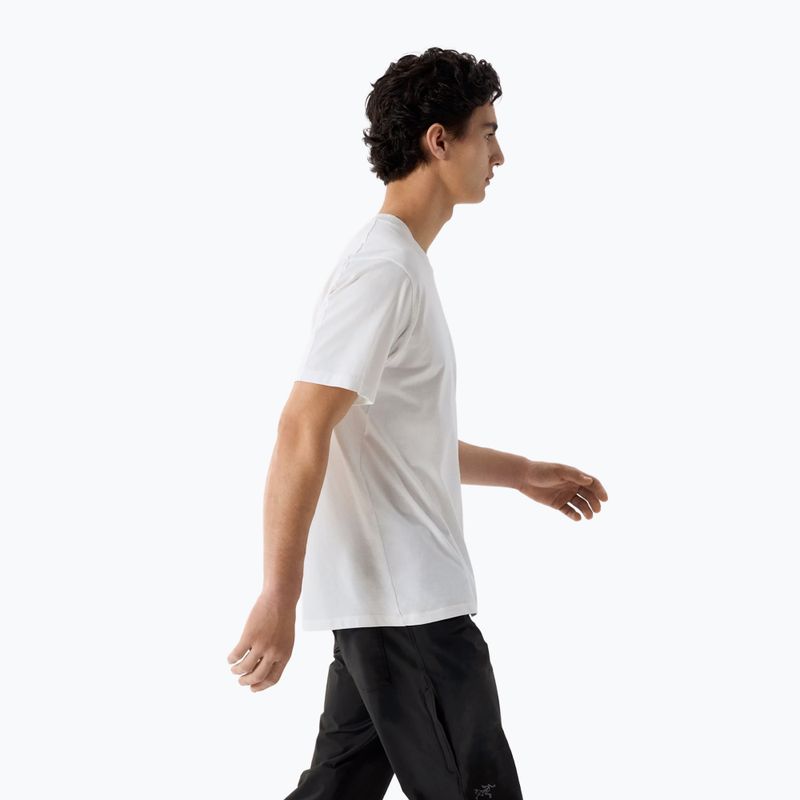 Pánské tričko Arc'teryx Kragg Sl Cotton Bird Word white light/black 4