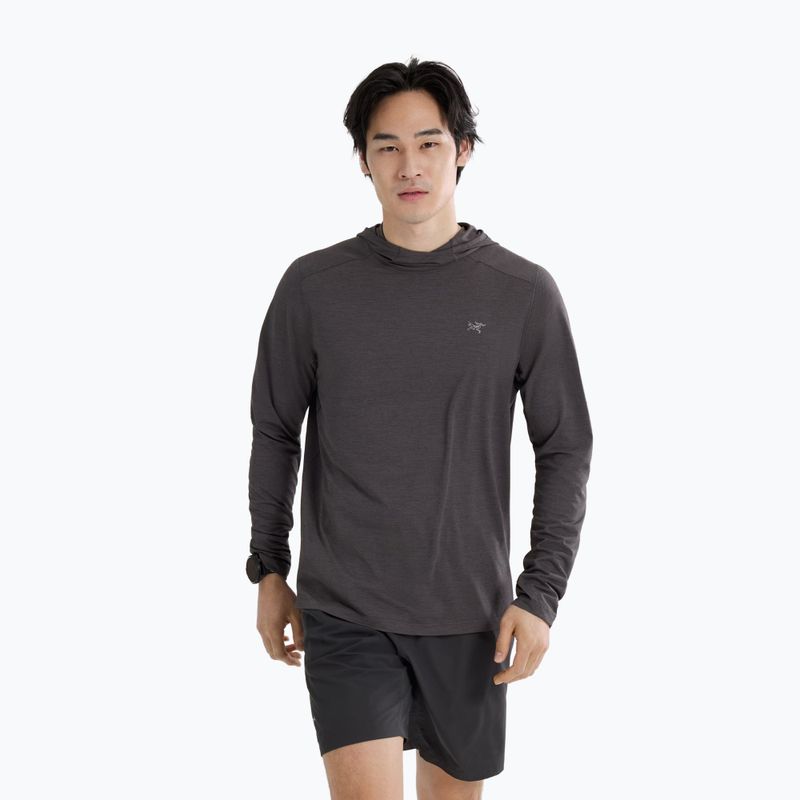 Pánské tričko Longsleeve Arc'teryx Cormac Hoody black heather